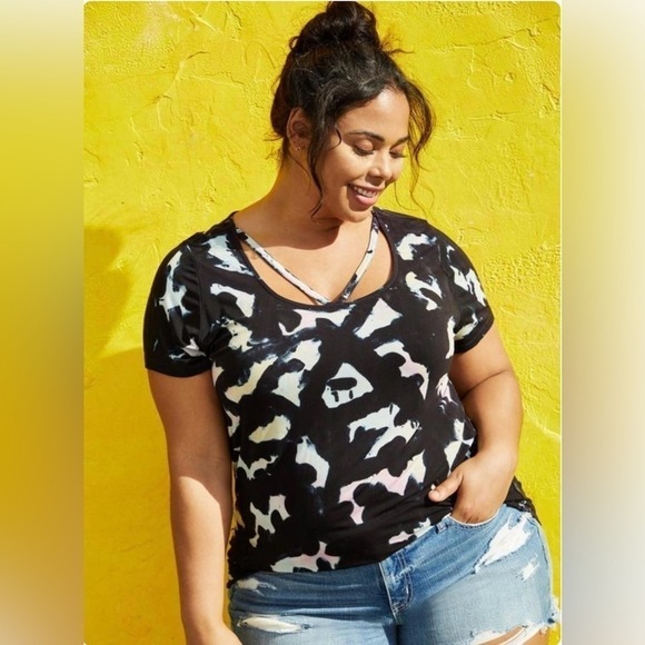 Torrid Super Soft Strappy Front Short Sleeve Tee​ - Picture 1 of 13